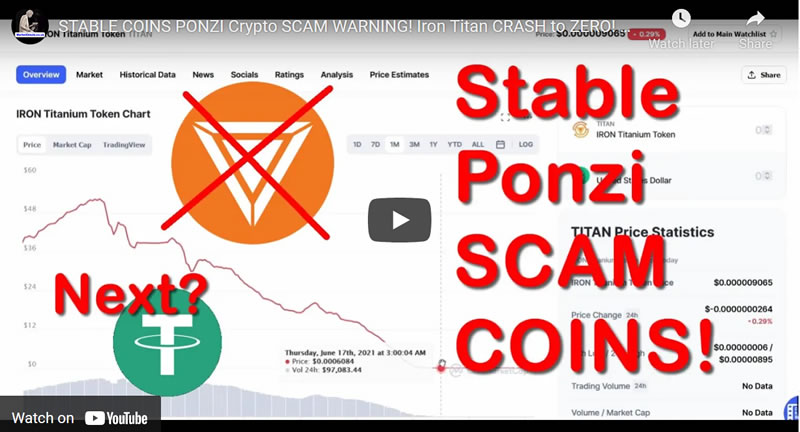STABLE COINS PONZI Crypto SCAM WARNING! Iron Titan CRASH to ZERO! Exit USDT While You Can!