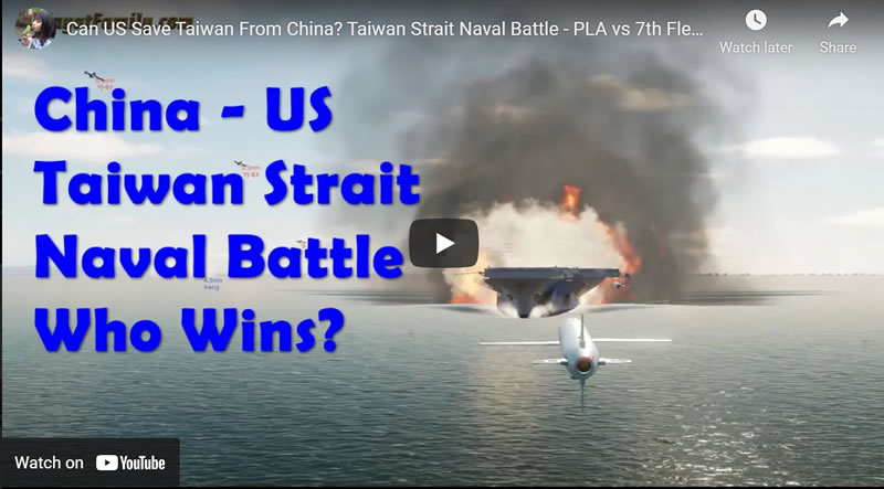 Can US Save Taiwan From China? Taiwan Strait Naval Battle - PLA vs 7th Fleet War Game Simulation