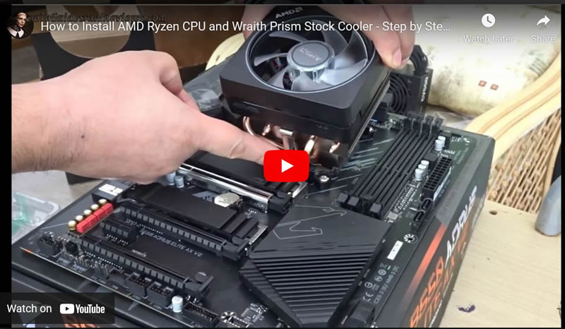 How to Install AMD Ryzen CPU and Wraith Prism Stock Cooler - Step by Step Guide
