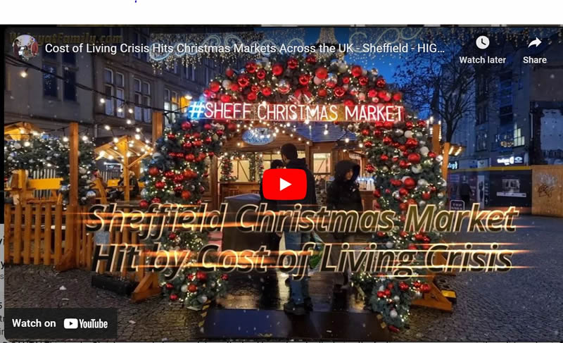 Cost of Living Crisis Hits Christmas Markets Across the UK - Sheffield - HIGH INFLATION