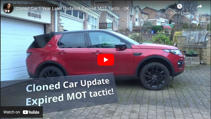 Cloned Car 1 Year Later Updated, Expired MOT Tactic - UK 