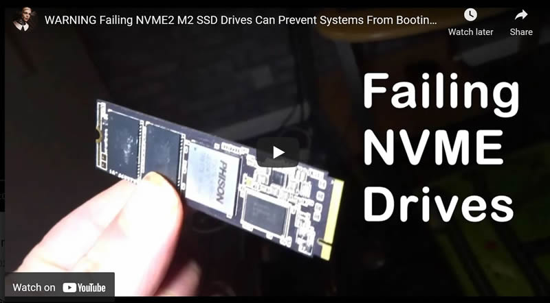WARNING Failing NVME2 M2 SSD Drives Can Prevent Systems From Booting - Corsair MP600