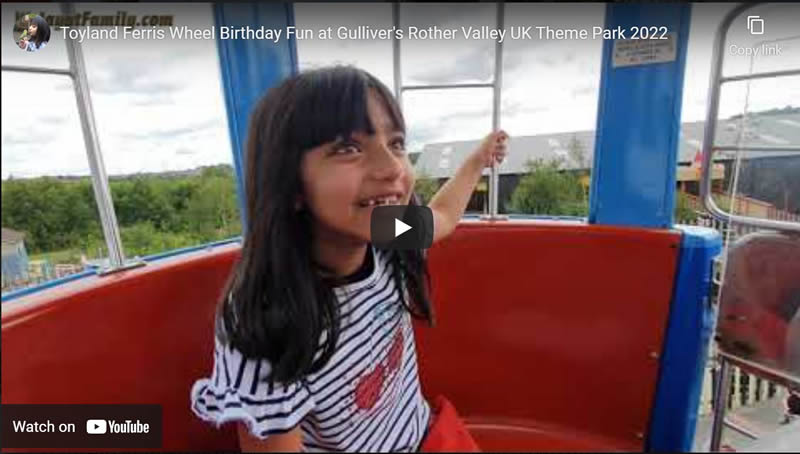 Toyland Ferris Wheel Birthday Fun at Gulliver's Rother Valley UK Theme Park 2022