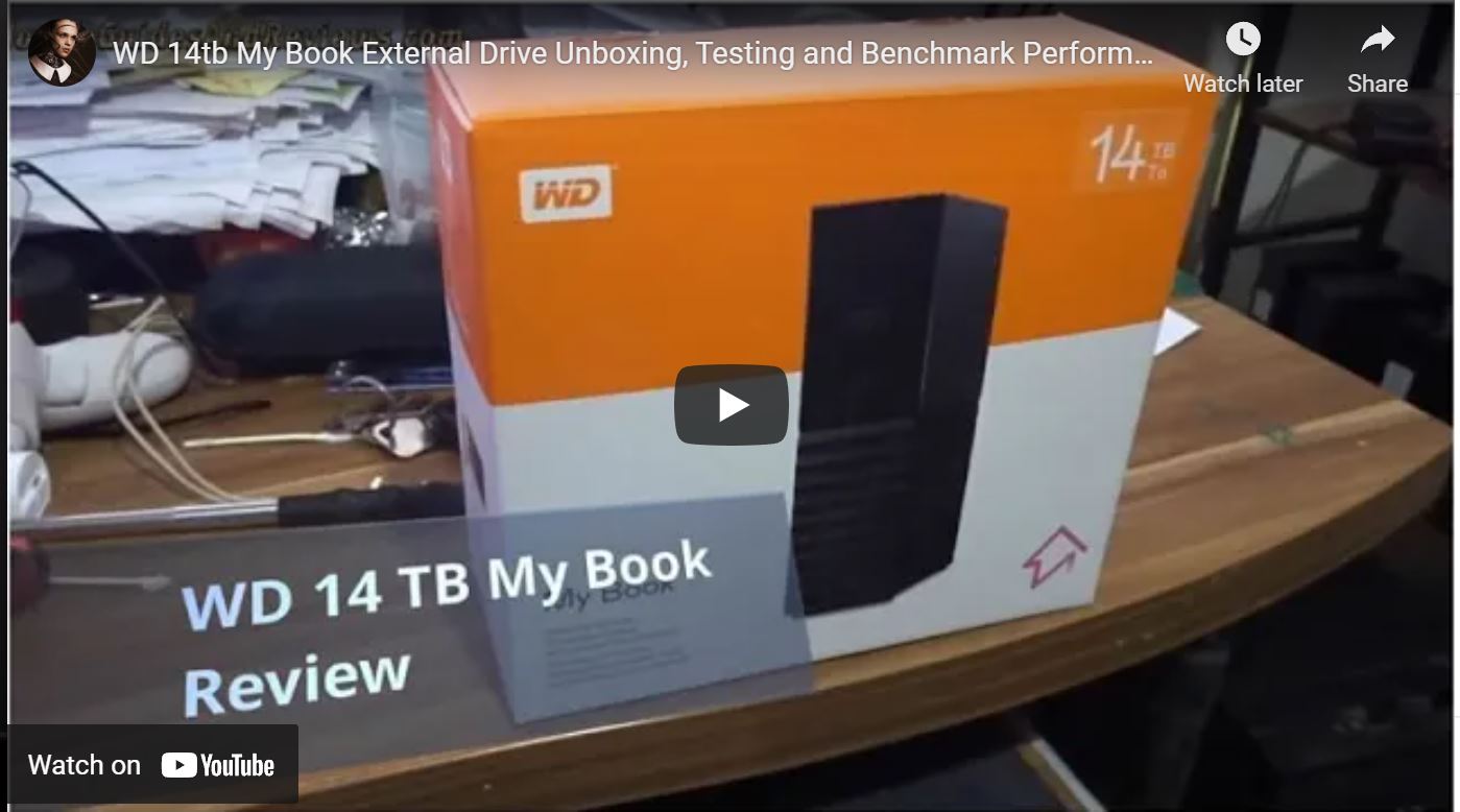 WD 14tb My Book External Drive Unboxing, Testing and Benchmark Performance Amazon Buy Review 