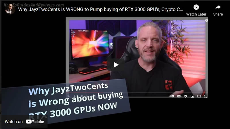 Why JayzTwoCents is WRONG to Pump buying of RTX 3000 GPU's, Crypto CRASH Ensures MUCH Lower Prices