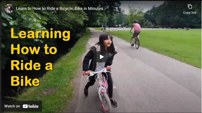 Learn to How to Ride a Bicycle, Bike in Minutes