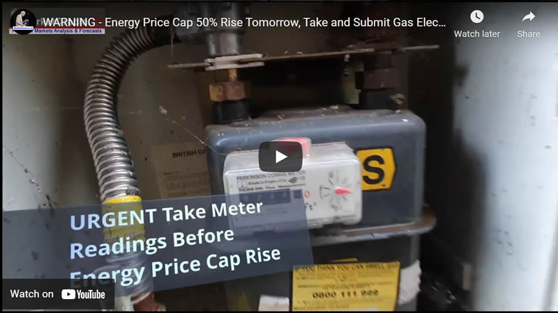 WARNING - Energy Price Cap 50% Rise Tomorrow, Take and Submit Gas Electric Meter Readings ASAP!