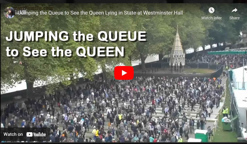 Jumping the Queue to See the Queen Lying in State at Westminister Like at Alton Towers