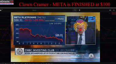 Clown Cramer META is FINISHED at $100 on CNBC Cartoon Network at Mother of Tech Stocks Buying Opps!