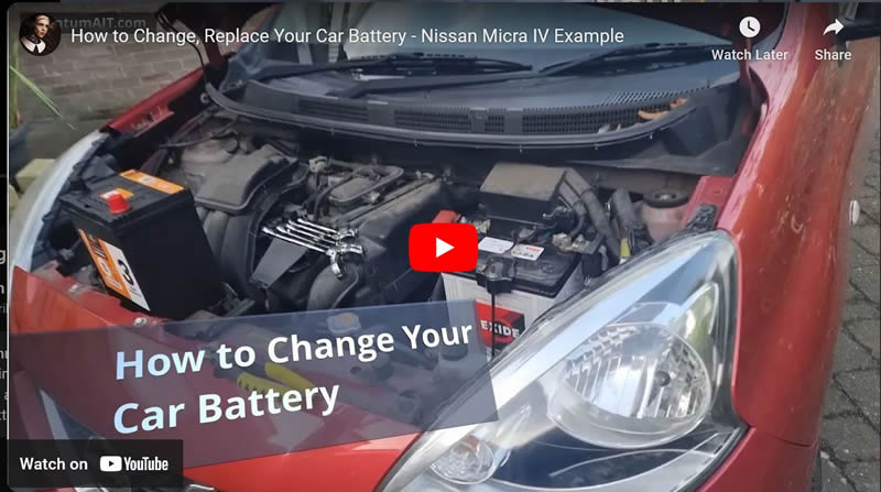 How to Change, Replace Your Car Battery - Nissan Micra IV Example