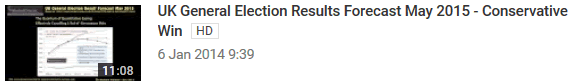 UK General Election Results Forecast May 2015 - Conservative Win 