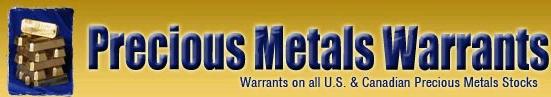 Precious Metals Warrants, a market data service which provides you with the details on all mining & energy companies