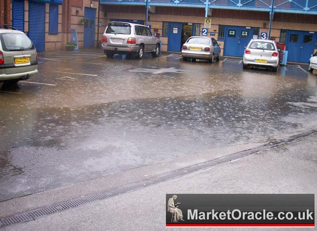 Sheffiled Flooding 2007 -The drainage appears to be failing in the car park.