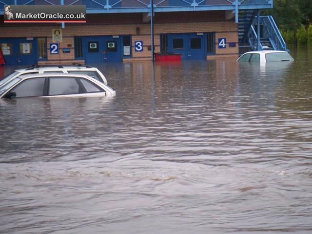 Sheffiled Flooding 2007 -The carpark is completelly floode