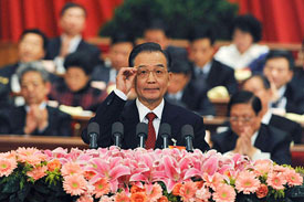 Premier Wen Jiabao is targeting an 8% growth rate for China’s economy in 2010.